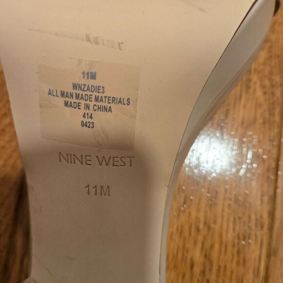 Nine West Patent Leather Cream Strappy Heels - Picture 9 of 9